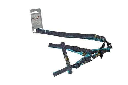 Набір шлея та повідець AnimAll Denim, блакитний