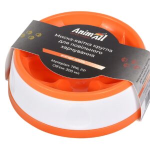 Миска-квітка AnimAll для повільного годування, кругла, 300 мл