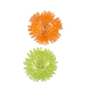 Іграшка AnimAll GrizZzly для котів, колючі м'ячики, оранжево-зелений
