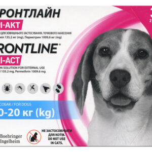 Протипаразитарний препарат Frontline Tri-Act від бліх, кліщів і комарів для собак (упаковка 3 піпетки)