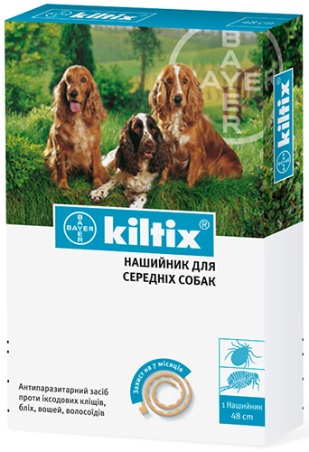 Нашийник Kiltix для собак, проти бліх та кліщів.