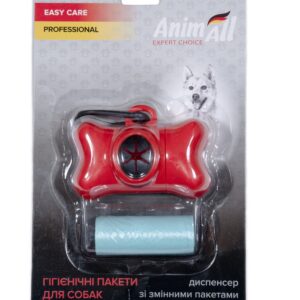 AnimAll диспенсер зі змінними пакетами, червоний.