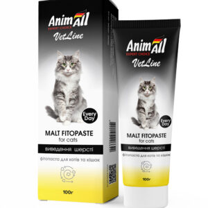 AnimAll VetLine фітопаста для виведення шерсті із ЖКТ для котів та кішок