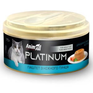 АнімАлл Платінум вологий корм для котів, ніжний паштет з тунця.