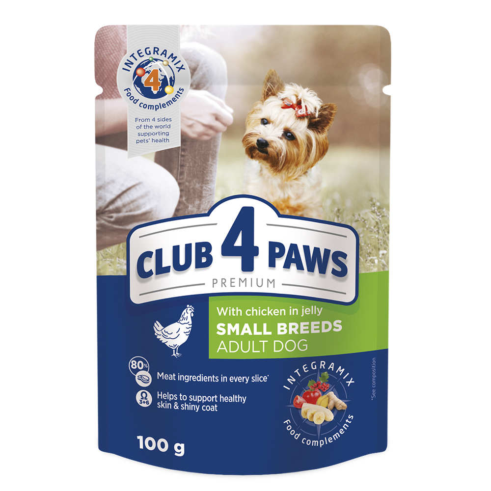 CLUB 4 РAW Premium пауч курка в желе собакам 100 г × 24 шт