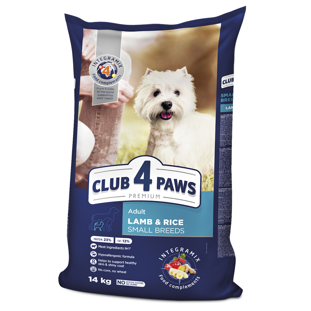 CLUB 4 PAWS Premium Сухий корм з ягням для дорослих собак малих порід