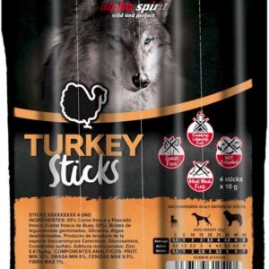 Ласощі для собак Alpha Spirit Sticks напіввологі беззернові палички з індичкою 4 шт х10 г