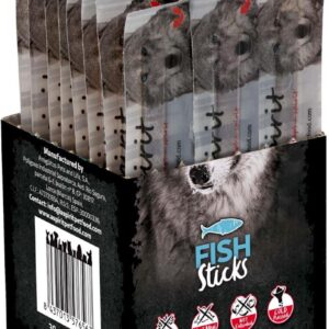 Ласощі для собак Alpha Spirit Sticks напіввологі беззернові палички з риби 30 шт х10 г