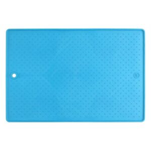 Килимок антиковзкий під миски Dexas Bowl Grippmat S для собак та котів 33x48 см Блакитний (PW9002194)