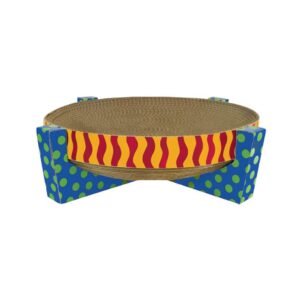 Іграшка для котів Petstages Scratch Snuggle & Rest Tan (Дряпалка-лежанка) 34х34х10 см блакитний