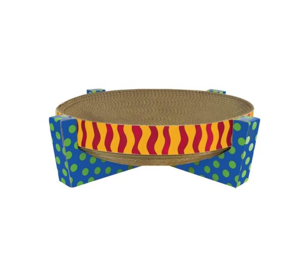 Іграшка для котів Petstages Scratch Snuggle & Rest Tan (Дряпалка-лежанка) 34х34х10 см блакитний