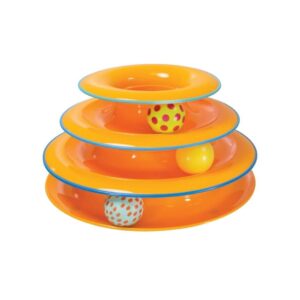 Іграшка для котів Petstages Tower Of Tracks Org (Вежа з м'ячиками) D=25см