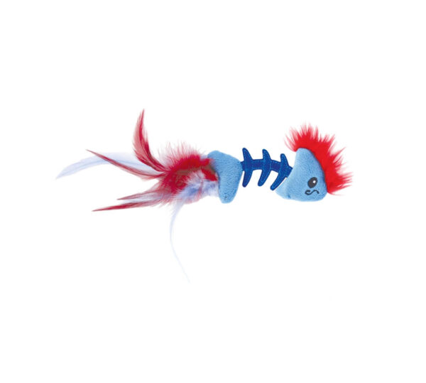 Іграшка для котів Petstages Feather Fish Bone Cat Toy рибка з пір’ям 19см
