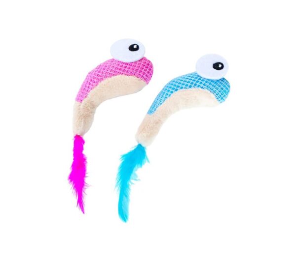Іграшка для кішок Petstages Dental Shrimpies креветки з котячою м'ятою 13 см/х2 шт