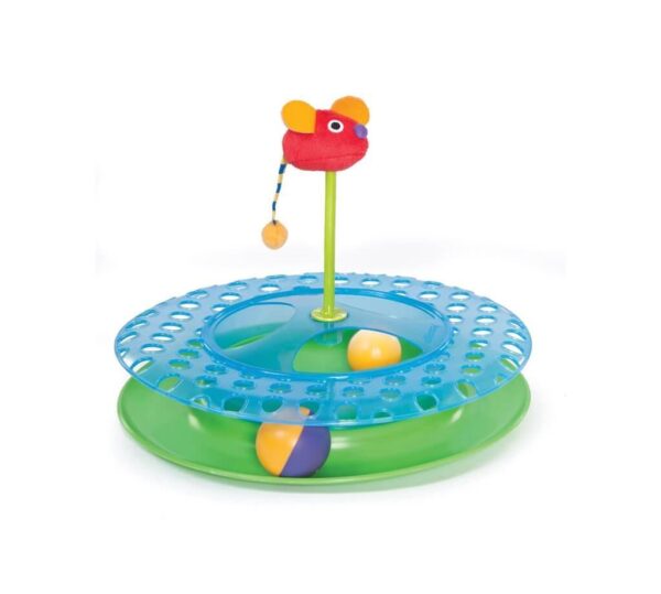 Іграшка для кішок Petstages Cheese Chase II Трек з м'ячиком для ласощів 30,5x22,9x30,5 см