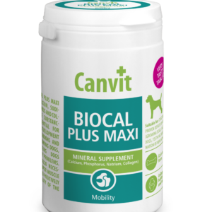 Canvit Biocal Plus Maxi -Для здорового розвитку кісток, зубів, сухожилок та суглобів у період росту, покращують рухливість старіючих собак.