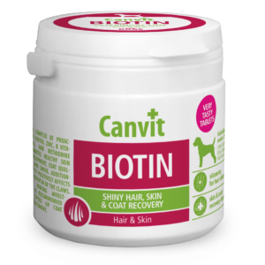 Комплекс вітамінів Canvit Biotin - підтримує гарний стан шкіри, блиск і якість шерсті, зміцнює кігті. 230 г (230 шт.)
