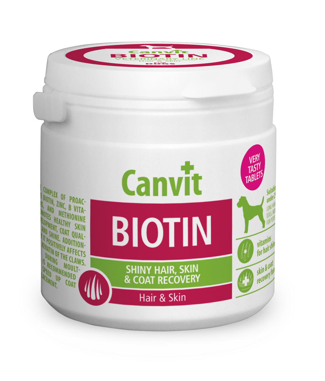 Комплекс вітамінів Canvit Biotin - підтримує гарний стан шкіри, блиск і якість шерсті, зміцнює кігті. 230 г (230 шт.)
