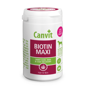 Вітамінний комплекс Canvit Biotin Maxi -Для ідеальної шерсті у собак усіх окрасів, масою тіла понад 25 кг. (500 г./166 шт.)