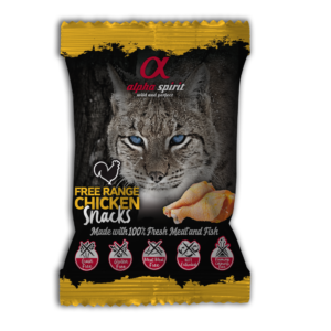 Ласощі для котів Alpha Spirit Snacks напіввологі беззернові кубики з куркою 50 г