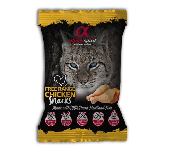 Ласощі для котів Alpha Spirit Snacks напіввологі беззернові кубики з куркою 50 г