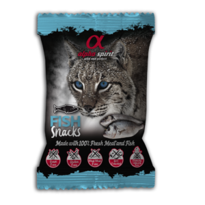 Ласощі для котів Alpha Spirit Snacks напіввологі беззернові кубики з риби 50 г