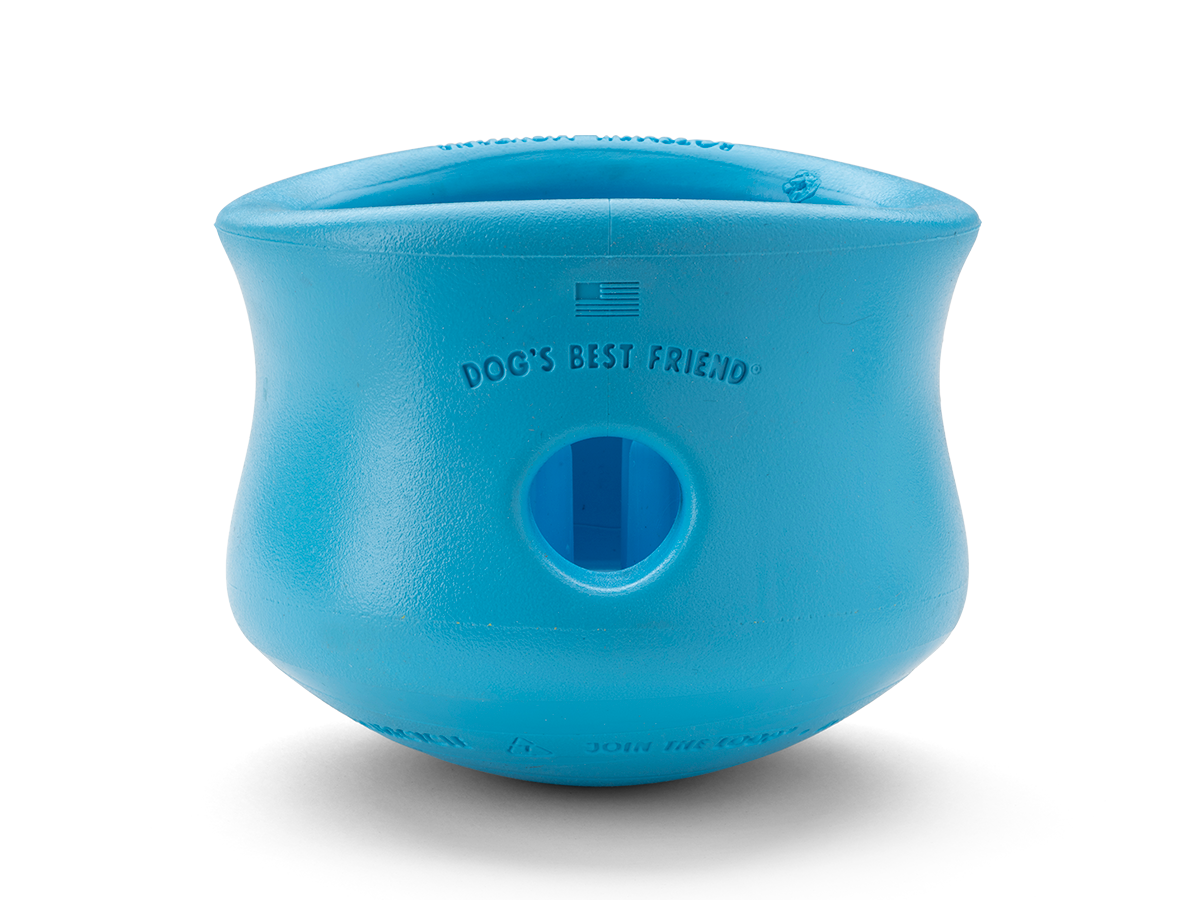 Іграшка для собак West Paw Zogoflex Toppl для ласощів 10 см Блакитний (ZG084AQA)