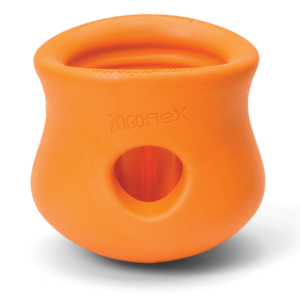 Іграшка для собак West Paw Zogoflex Toppl для ласощів 10 см Помаранчевий (ZG084TNG)