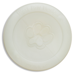 Іграшка для собак West Paw Zisc Glow Flying Disc фрісбі світиться 17 см Білий (ZG029GLO)