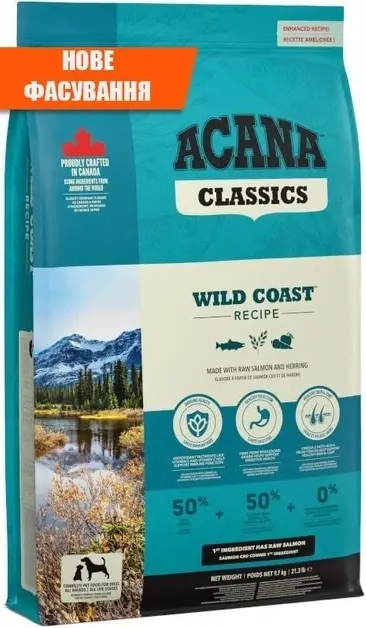Сухий корм для собак всіх порід та всіх стадій життя ACANA Wild Coast 9,7 кг