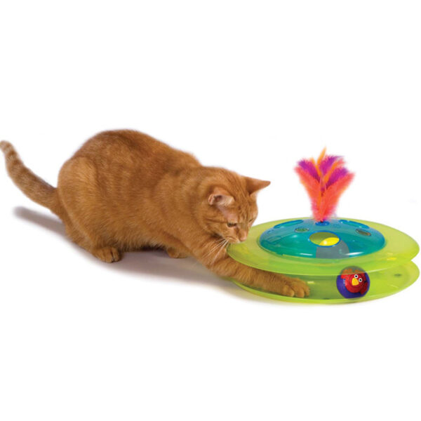 Іграшка для котів Petstages Sights&Sounds Birdie Chase (Музичний Трек з м'ячиком і пташкою) D=31см - Зображення 3