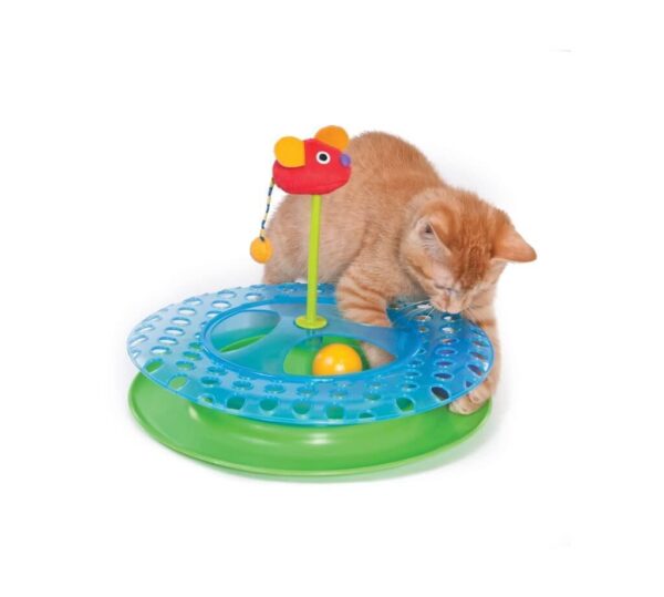 Іграшка для кішок Petstages Cheese Chase II Трек з м'ячиком для ласощів 30,5x22,9x30,5 см - Зображення 2