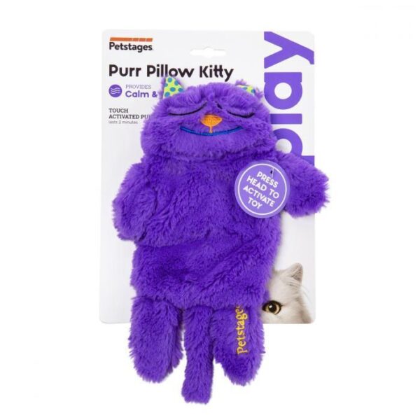 Іграшка для котів Petstages Purr Pillow Кіт-подушка антистрес Мур-Мур 16х28х3см - Зображення 3
