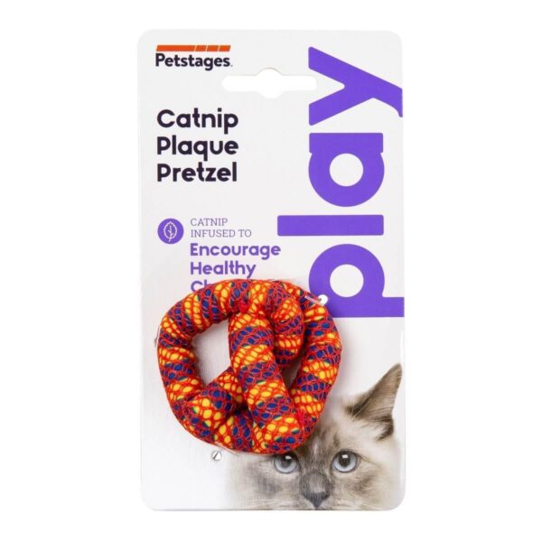 Іграшка для котів Petstages Catnip Plaque Away Pretze Крендель з котячою м'ятою 7см - Зображення 3