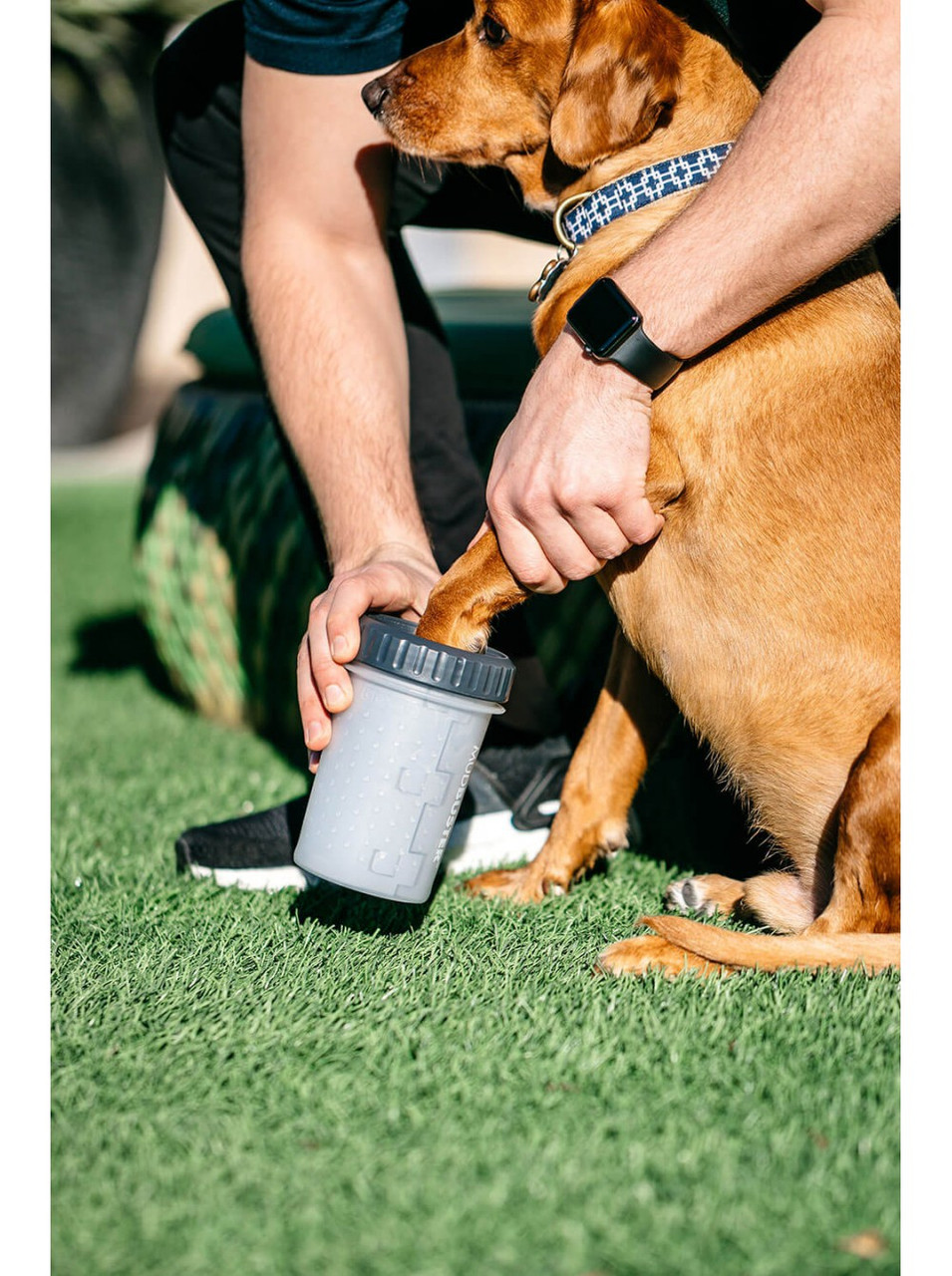 Лапомийка для собак Dexas MudBuster Lidded M з кришкою 15 см Сірий (PW710L-429) - Зображення 9