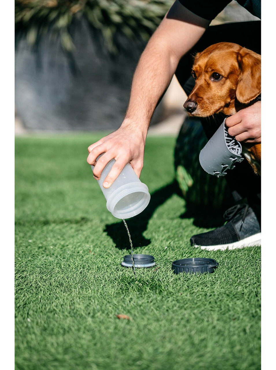 Лапомийка для собак Dexas MudBuster Lidded M з кришкою 15 см Сірий (PW710L-429) - Зображення 10