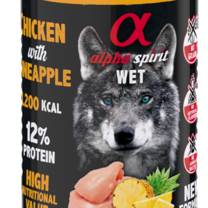 Повнораціонний вологий корм Alpha Spirit Chicken with Paineapple з куркою та ананасами для дорослих собак 400 г (as969992)