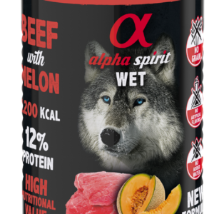 Повнораціонний вологий корм Alpha Spirit Beef with Melon з яловичиною та динею для дорослих собак 400 г (as969954)