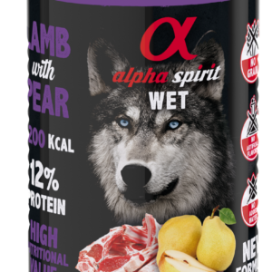 Повнораціонний вологий корм Alpha Spirit Lamb with Pear з ягнятиною та грушами для дорослих собак 400 г (as969961)
