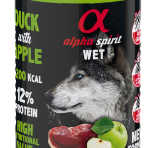 Повнораціонний вологий корм Alpha Spirit Duck with Green Apple з качкою та зеленими яблуками для дорослих собак 400 г (as969985)