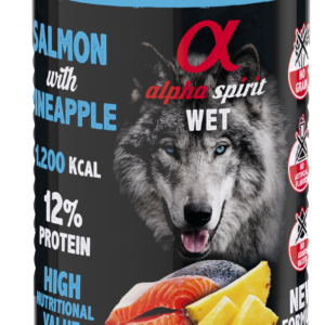 Повнораціонний вологий корм Alpha Spirit Salmon with Pineapple з лососем та ананасами для дорослих собак 400 г (as969077)