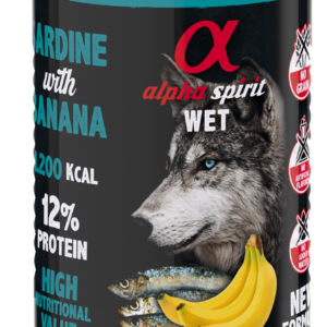 Повнораціонний вологий корм Alpha Spirit Sardine with Banana з сардиною та бананами для дорослих собак 400 г (as576307)