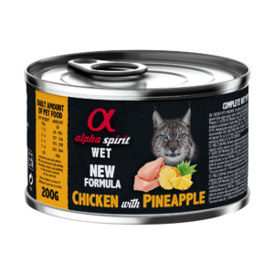 Повнораціонний вологий корм Alpha Spirit Chicken with Paineapple з куркою та ананасами для дорослих котів 200 г (as310363)