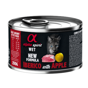 Повнораціонний вологий корм Alpha Spirit Iberian Pork with Apple зі свининою та яблуками для дорослих котів 200 г (as311254)