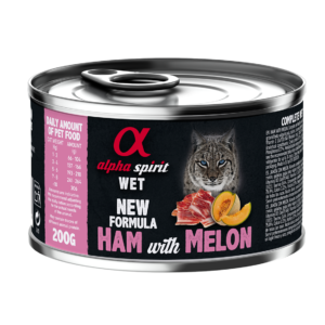 Повнораціонний вологий корм Alpha Spirit Ham with Melon з шинкою та динею для дорослих котів 200 г (as310660)