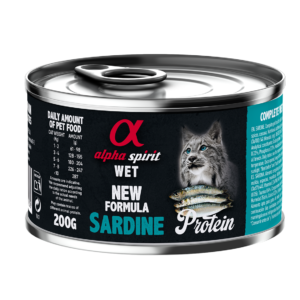 Повнораціонний вологий корм Alpha Spirit Sardine Protein з сардиною для дорослих котів 200 г (as311230)