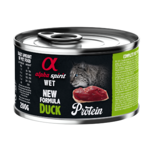 Повнораціонний вологий корм Alpha Spirit Duck Protein з качкою для дорослих котів 200 г