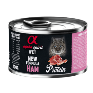 Повнораціонний вологий корм Alpha Spirit Ham Protein з шинкою (свинина) для дорослих котів 200 г (as311193)