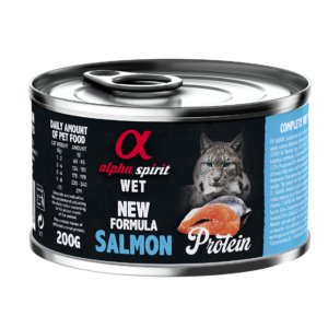 Повнораціонний вологий корм Alpha Spirit Salmon Protein з лососем для дорослих котів 200 г (as311308)