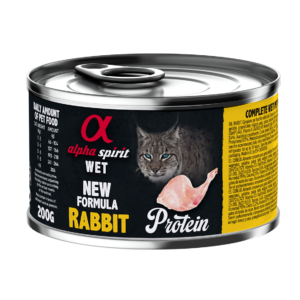Повнораціонний вологий корм Alpha Spirit Rabbit Protein з кроликом для дорослих котів 200 г (as311285)